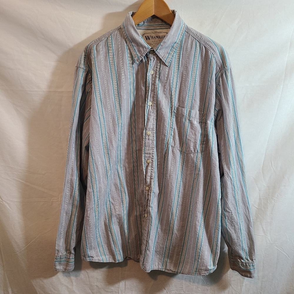 Wrangler Strip Long Sleeve Button Down Shirt